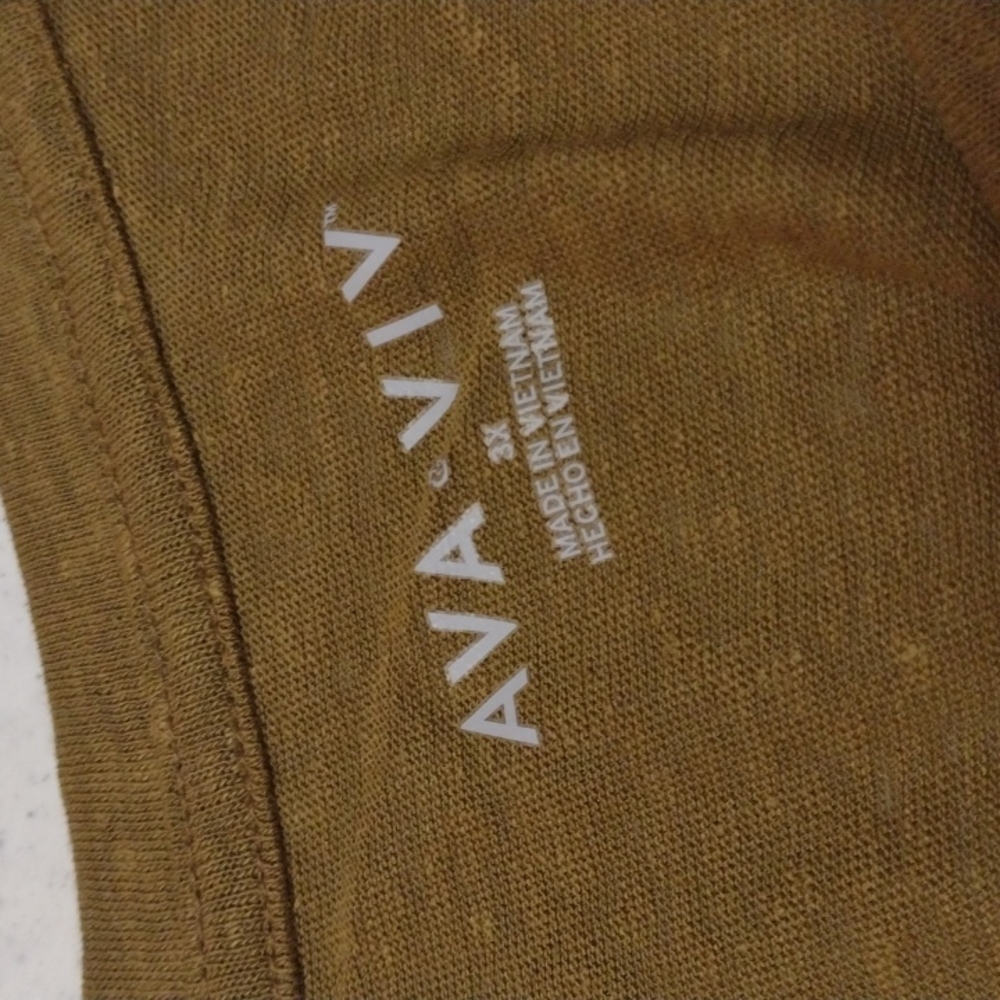 NWT Ava & Viv Sleeveless Khaki Tank Top - Size 1X/2X/3X/4X - Picture 4 of 6
